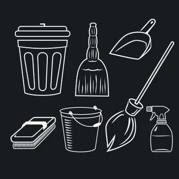 Cleaning set 스톡 일러스트