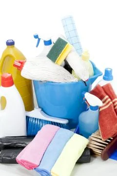 Cleaning set Foto stock