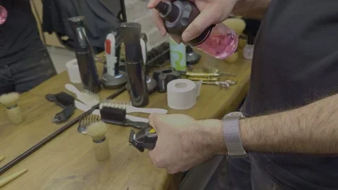 Cleaning shaving machine Stock Footage 329314233