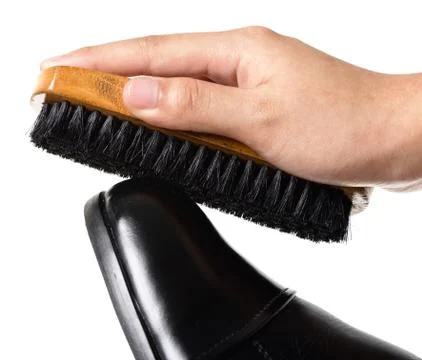 Cleaning shoes Stock Photos