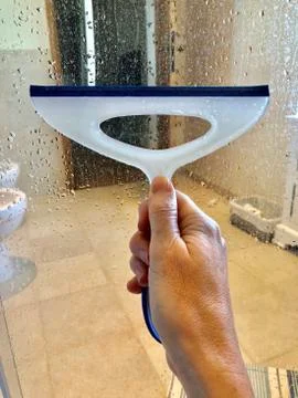 Cleaning shower Stock Photos