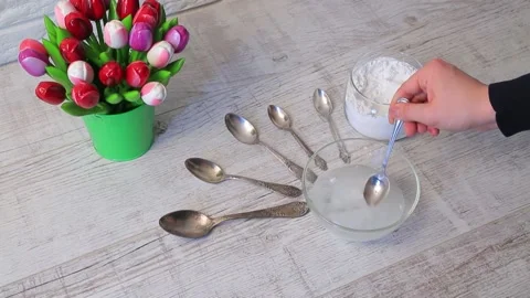 CLEANING SILVER SPOONS Stock Footage 155549964