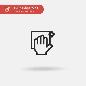 Cleaning Simple vector icon. Illustration symbol design template for web mobi Illustrazione stock