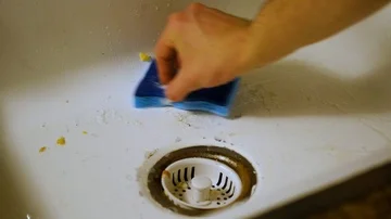 Cleaning Sink 1 Stock Footage 85823424