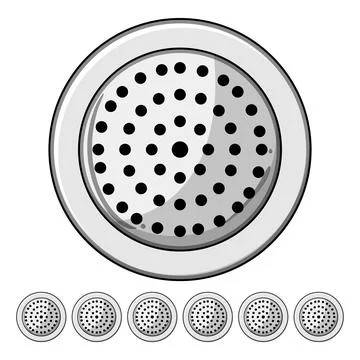 Cleaning sink drain cartoon vector graphic Stock Illustration