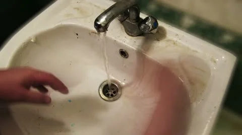 Cleaning sink, Time Lapse Stock Footage 22148266