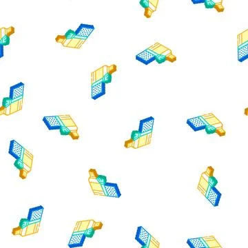 Cleaning small kit isometric icon seamless pattern Stock Illustration