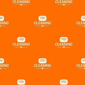 Cleaning soap pattern vector orange 库存插图
