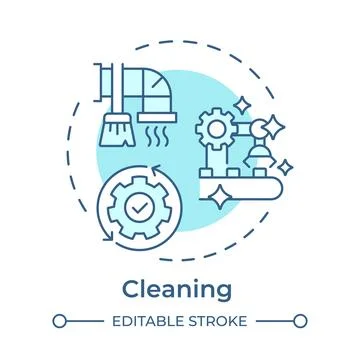 Cleaning soft blue concept icon Illustrazione stock