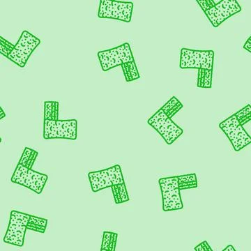 Cleaning sponge bleach line vector seamless pattern Stock Illustration