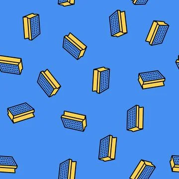 Cleaning sponge bleach vector seamless pattern Stock Illustration