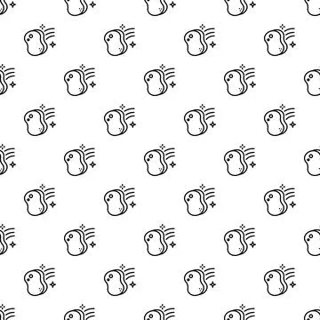 Cleaning sponge hygiene seamless pattern background Illustrazione stock