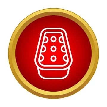 Cleaning sponge icon on red circle background Stock Illustration