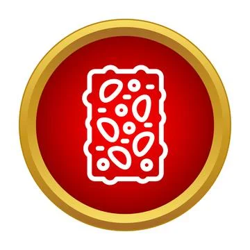 Cleaning sponge icon representing household hygiene tool Stock Illustration