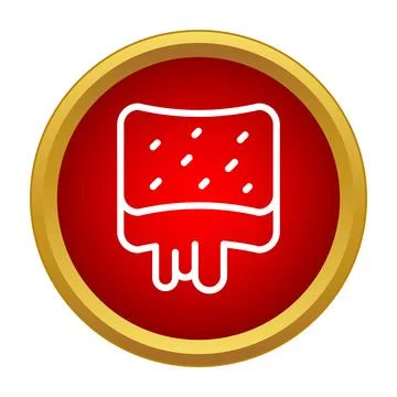 Cleaning sponge icon representing household hygiene chores Stock Illustration