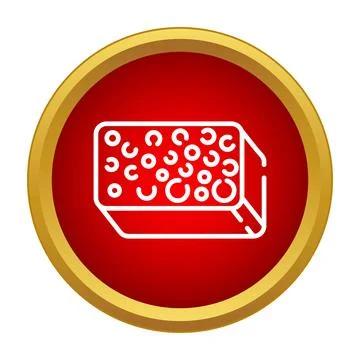 Cleaning sponge icon representing hygiene and maintenance Stock Illustration