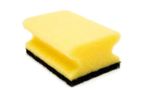 Cleaning Sponge Isolated on a White Background Foto stock