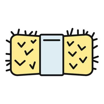 Cleaning sponge for kitchen dishwashing and homework chores Stock Illustration