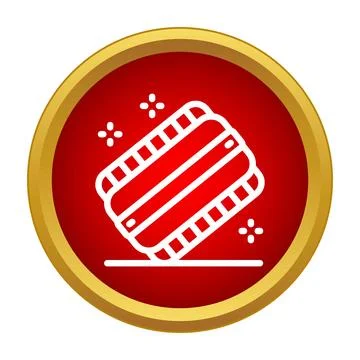 Cleaning sponge scrubber icon in red circle Stock Illustration
