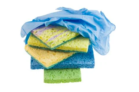 Cleaning sponge stack Stock Photos