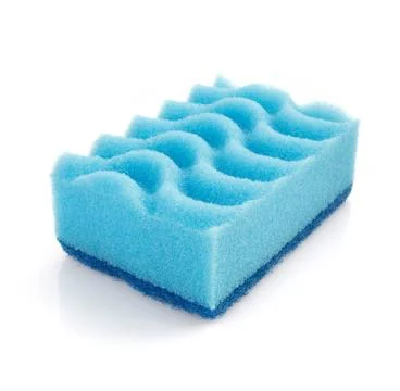 Cleaning sponge on white Stock Photos