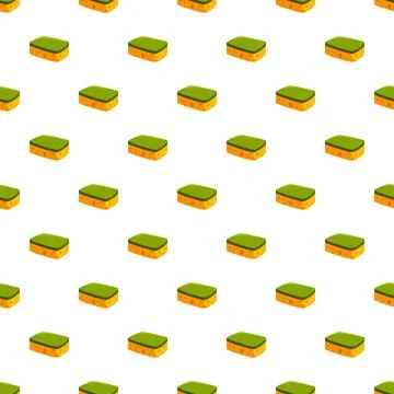 Cleaning sponges creating seamless pattern background Stock Illustration