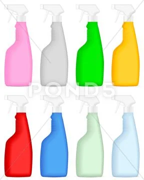 Cleaning spray bottle 3 Stock Illustration