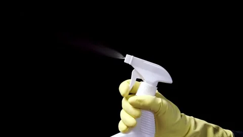Cleaning spray bottle Stock Footage 303146842