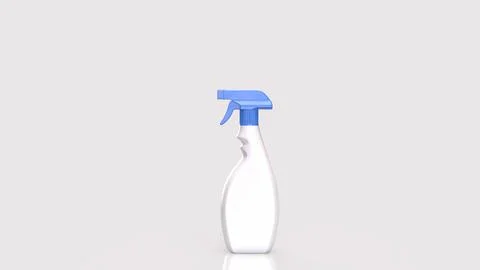 Cleaning Spray Bottle Isolated On White Background 3d render. Stock Illustration