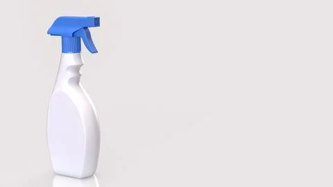 Cleaning Spray Bottle Isolated On White Background 3d render. Stock Illustration