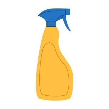 Cleaning spray bottle isolated on white background Stock Illustration