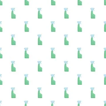 Cleaning spray bottle pattern background for hygiene and sanitation Illustrazione stock