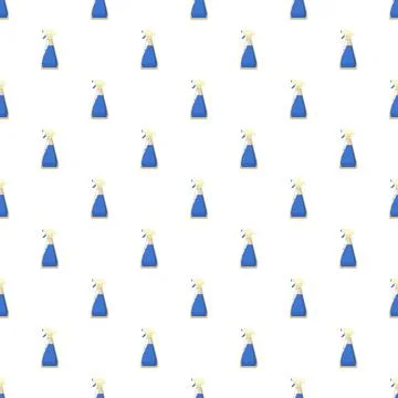 Cleaning spray bottle pattern for domestic hygiene background Illustrazione stock