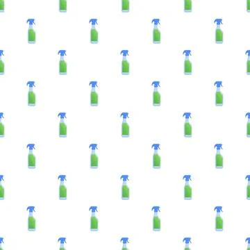 Cleaning spray bottle seamless pattern for hygiene and disinfectant Illustrazione stock