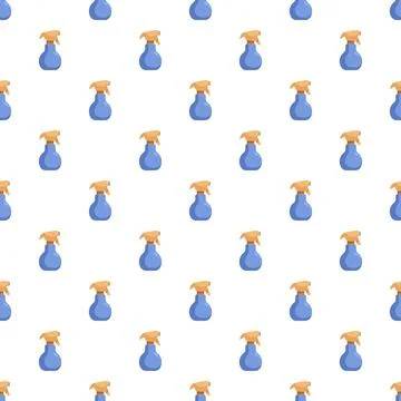 Cleaning spray bottle seamless pattern on white background イラスト素材