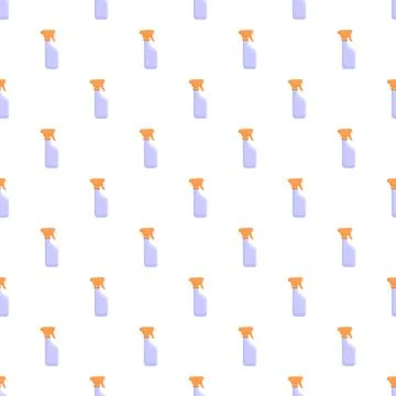 Cleaning spray bottles seamless pattern for hygiene background Stockillustratie