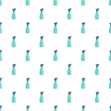 Cleaning spray bottles seamless pattern repeating background Stock Illustration