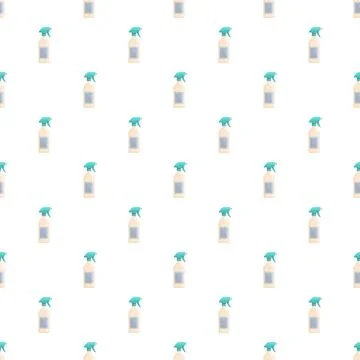 Cleaning spray bottles seamless pattern on white background イラスト素材