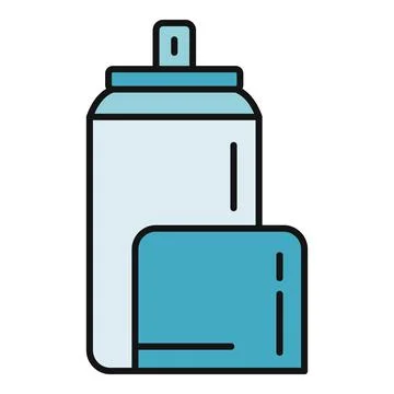 Cleaning spray can and sponge icon design Stock Illustration