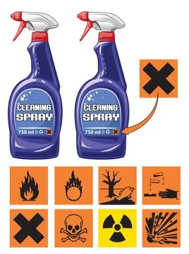Cleaning spray Stock Illustration