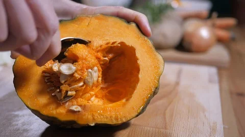Cleaning squash  Stock Footage 104553405