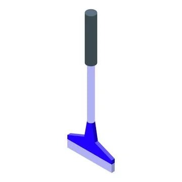 Cleaning squeegee with black handle for window washing Stock Illustration