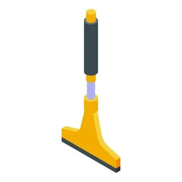 Cleaning squeegee with ergonomic handle for efficient washing and drying 스톡 일러스트