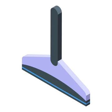 Cleaning squeegee with ergonomic handle for efficient washing Illustrazione stock