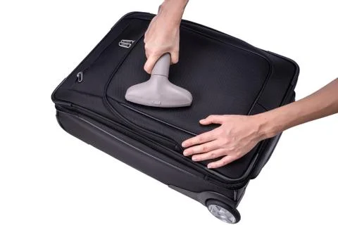 Cleaning of suitcase Stock Photos