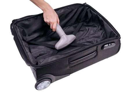 Cleaning of suitcase Stock Photos
