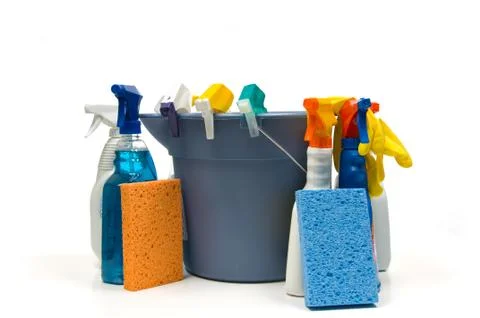 Cleaning supplies Stock Photos