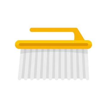 Cleaning surface brush icon flat isolated vector Stock Illustration