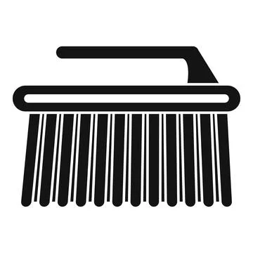 Cleaning surface brush icon, simple style Stock Illustration