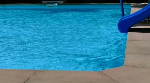 Cleaning swimming pool Stock Footage 64237507